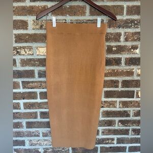 Open Edit Midi Pull-On Knit Pencil Skirt